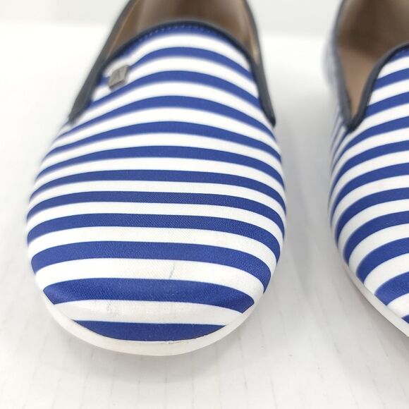 Arcopedico Womens Striped Flats Blue White Satin Slip-on Nautical Beachy Shoe 38 - Picture 11 of 16
